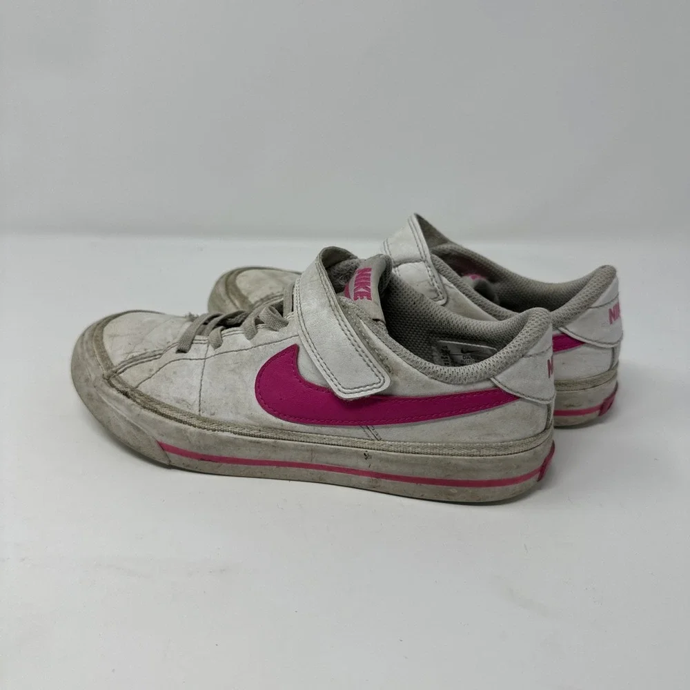 Nike Court Legacy Shoes Pink and‎ White Kids 1.5 Youth